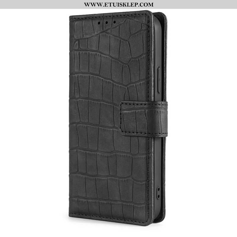 Etui Folio do Samsung Galaxy A13 Efekt Skóry Krokodyla